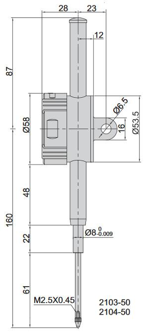 INSIZE IN-2103-50F Digital Indicator With Rotated Display (50.8mm / 2